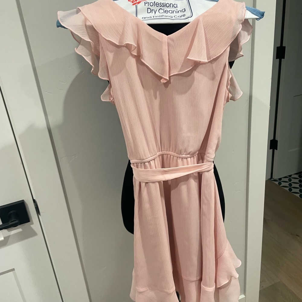 Pink Ruffle Spring Dress-Ava & Yelly - Picture 3 of 5
